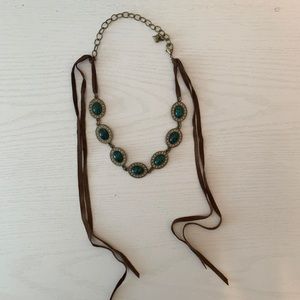 Sisi Amber | Swarovski Crystal & Leather Necklace